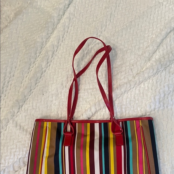 Colorful Striped Tote Bag like new - Picture 3 of 4